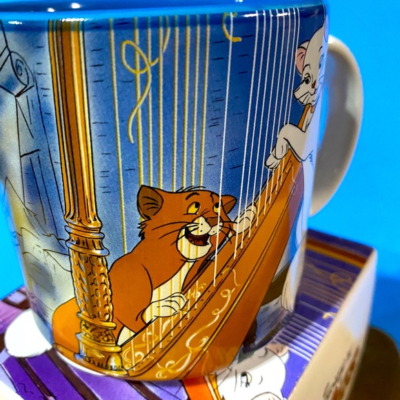 WALT DISNEY’S ARISTOCATS VTG 90’s NWT DISNEY STORE EXCLUSIVE CERAMIC MUG JAPAN - Picture 6 of 14